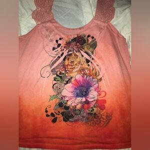 Dressbarn Pink Floral Tank Top Dress barn